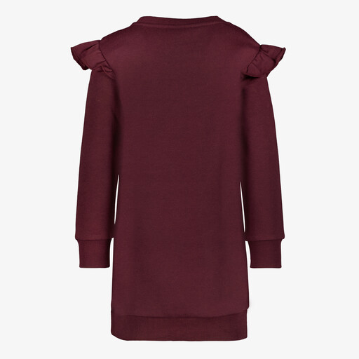 Meisjes sweatjurk met paard bordeaux rood
