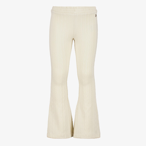 Meisjes flared broek beige