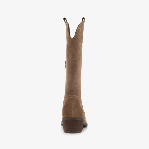 Suède dames cowboylaarzen bruin
