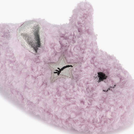Kinder pantoffel fantasiediertje lila