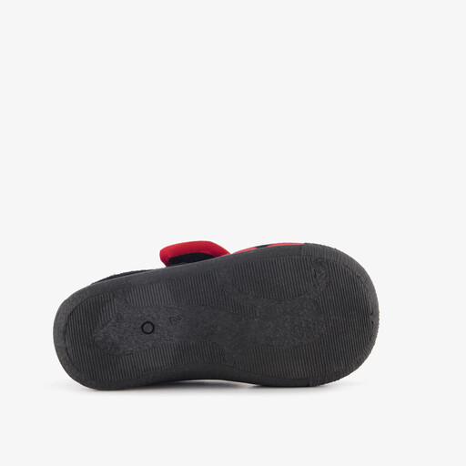 Kinder pantoffels zwart rood