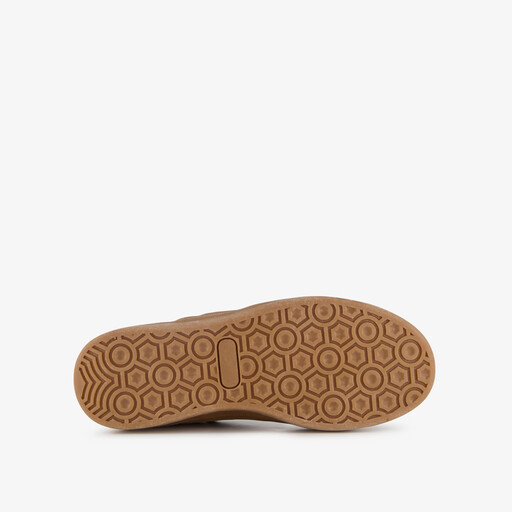 Dames sneakers met plateauzool en panterprint bruin