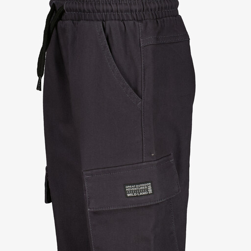 Jongens cargo joggingbroek donkergrijs