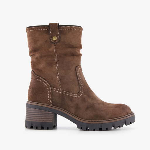 Dames boots met hak bruin