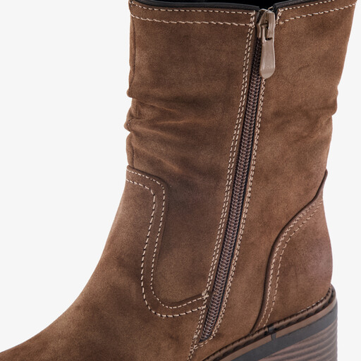 Dames boots met hak bruin