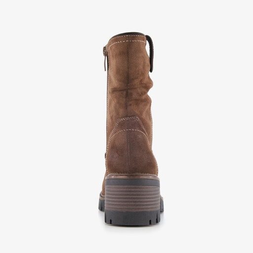 Dames boots met hak bruin