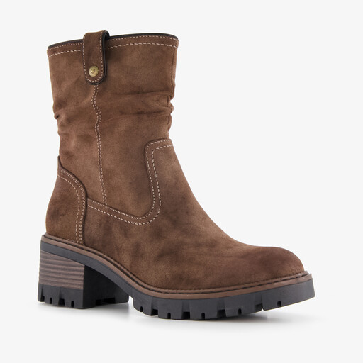 Dames boots met hak bruin