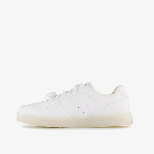 Unisex sneakers wit met lichtjes in regenboogkleuren