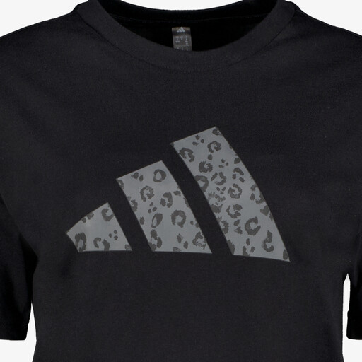 Animal Graphic dames sport T-shirt zwart grijs