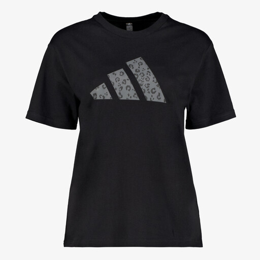 Animal Graphic dames sport T-shirt zwart grijs