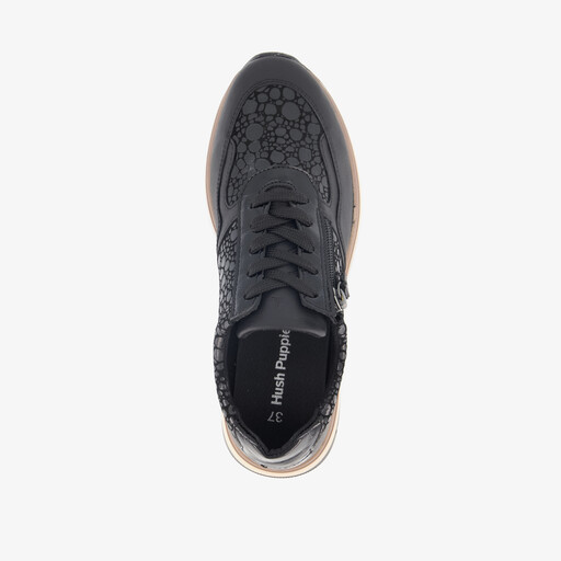Leren dames sneakers zwart