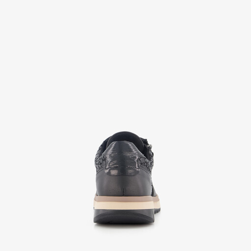 Leren dames sneakers zwart