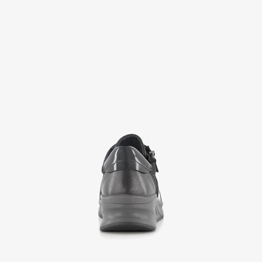 Leren dames sneakers zwart