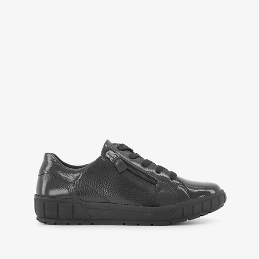 Leren dames sneakers zwart