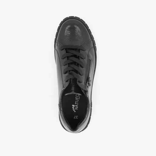 Leren dames sneakers zwart