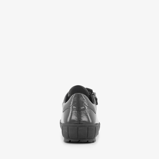 Leren dames sneakers zwart