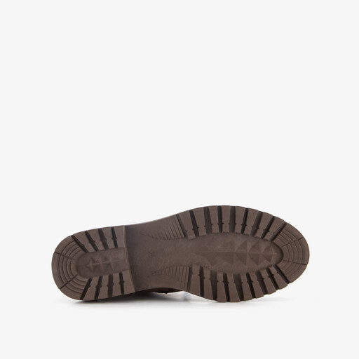 Leren dames boots met rits bruin