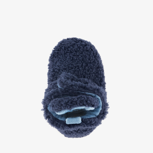 Baby teddy pantoffels donkerblauw
