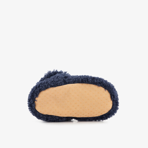 Baby teddy pantoffels donkerblauw