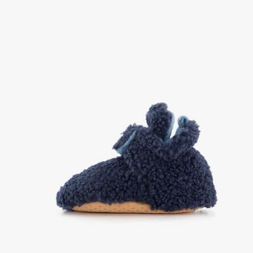 Baby teddy pantoffels donkerblauw