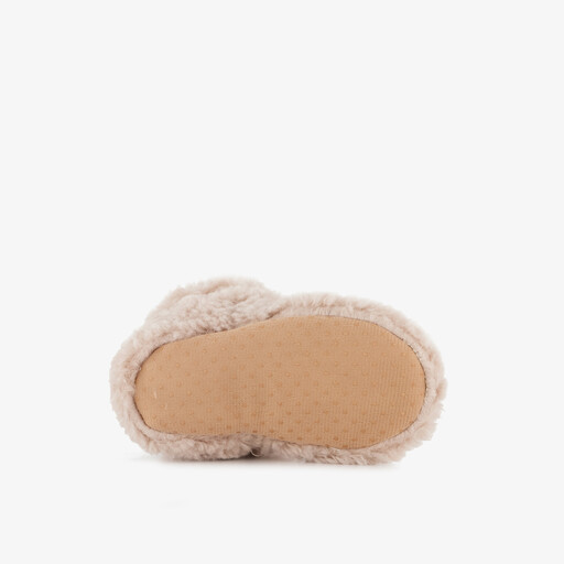 Baby teddy pantoffels beige