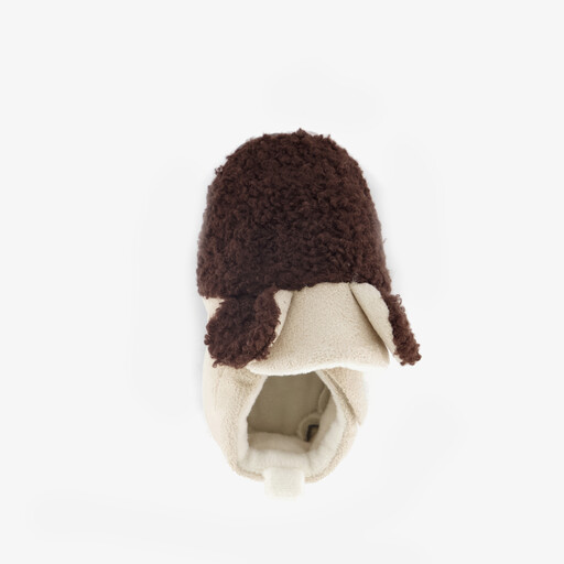 Baby pantoffels beer bruin