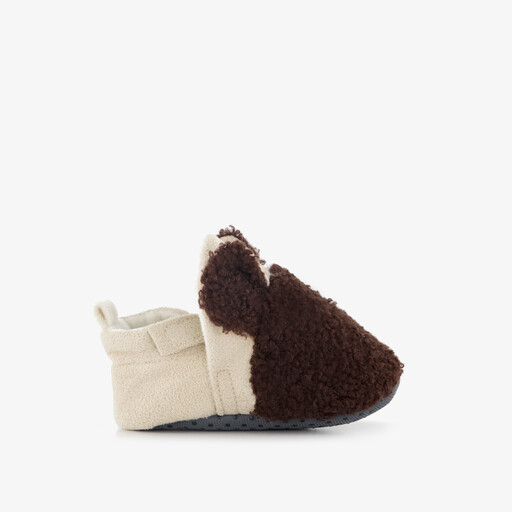 Baby pantoffels beer bruin