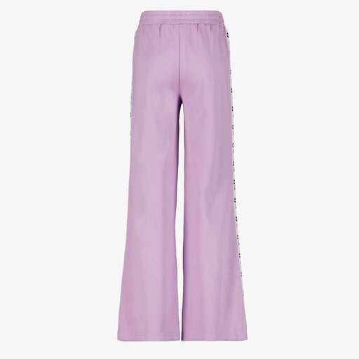 Meisjes wide leg broek lila en zwarte strikjes
