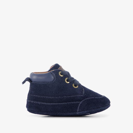 Suède babyschoenen blauw