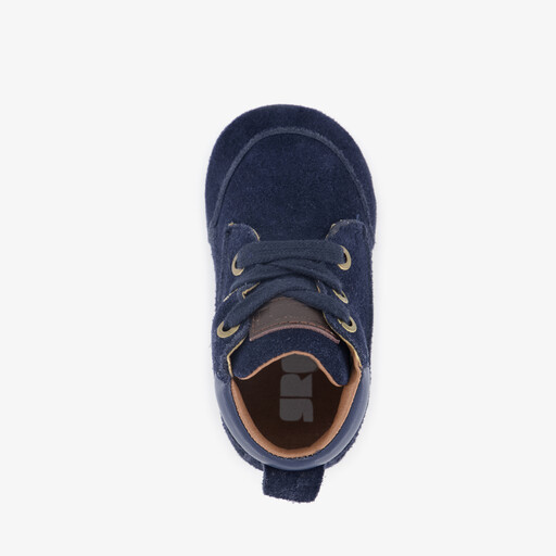 Suède babyschoenen blauw