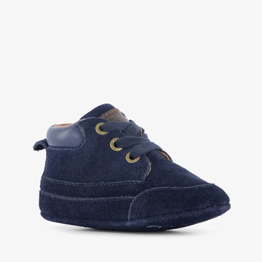 Suède babyschoenen blauw