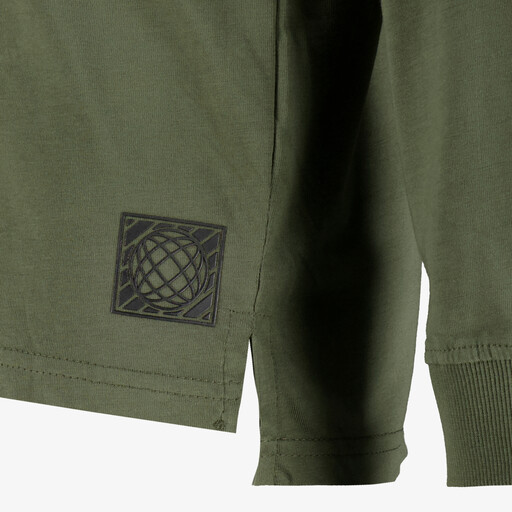 Jongens shirt Brooklynn met backprint groen