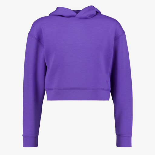 Meisjes hoodie cropped paars