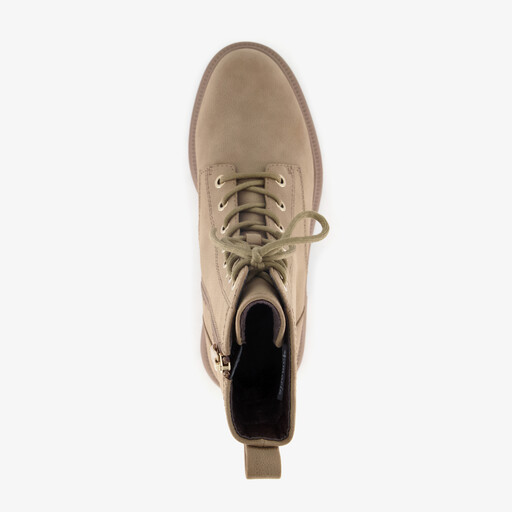 Dames veterboots beige