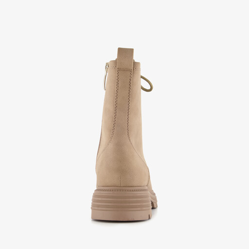 Dames veterboots beige