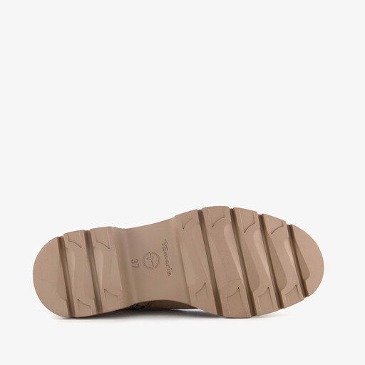 Dames veterboots beige