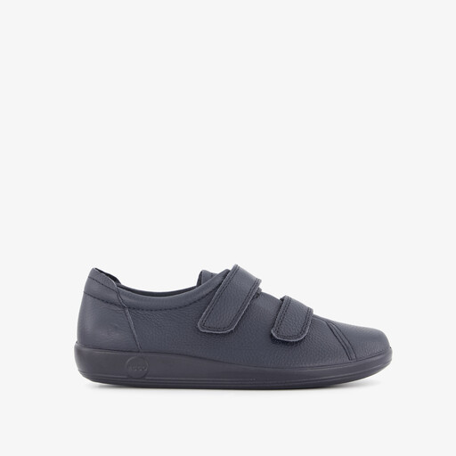 ECCO Soft 2.0 Classic leren dames sneakers met klittenband blauw
