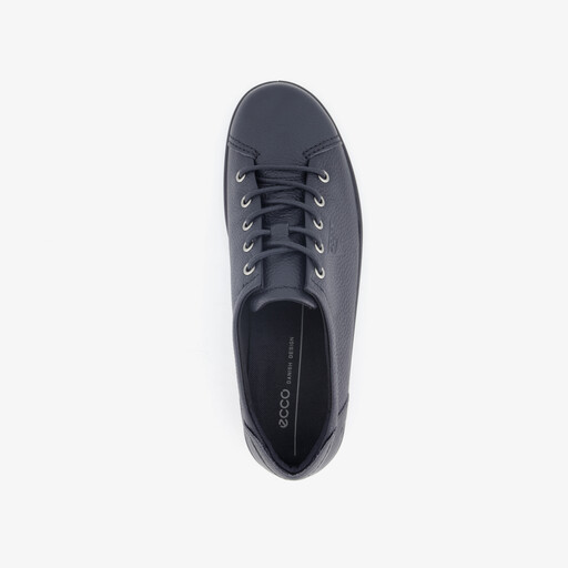 ECCO Soft 2.0 Classic leren dames sneakers blauw