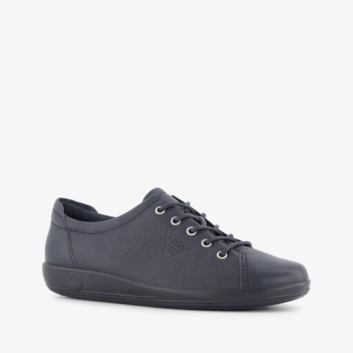 ECCO Soft 2.0 Classic leren dames sneakers blauw