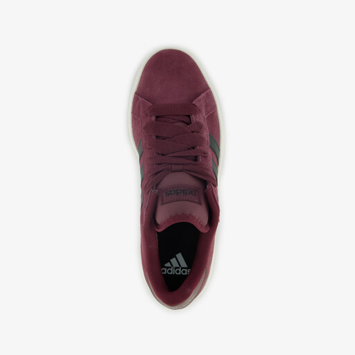 Grand Court Base 00s suede heren sneakers bordeauxrood