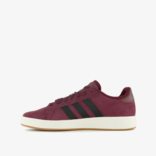 Grand Court Base 00s suede heren sneakers bordeauxrood