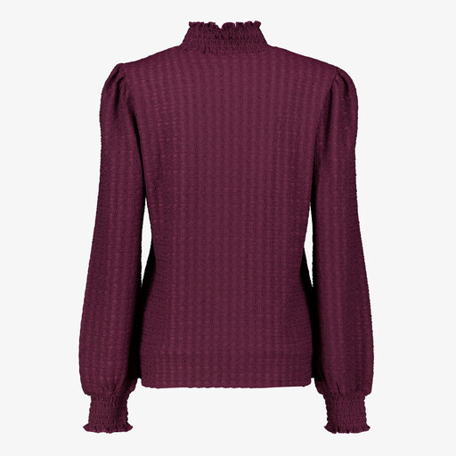 Dames top met col donkerpaars