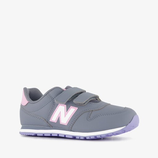Meisjes sneakers grijs roze