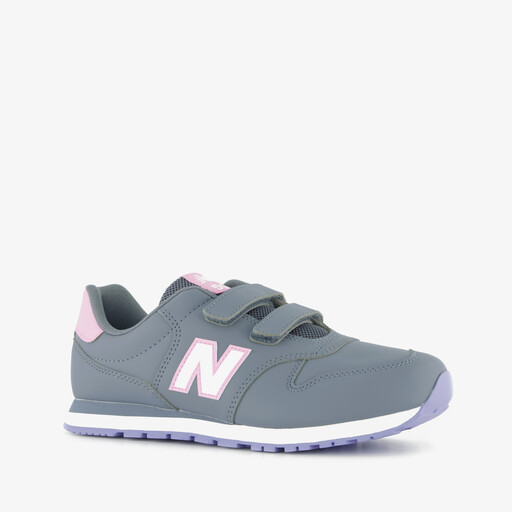 Meisjes sneakers grijs roze