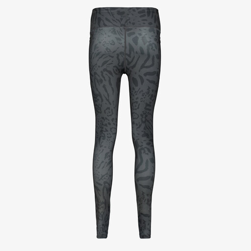 Dames sportlegging met panterprint zwart
