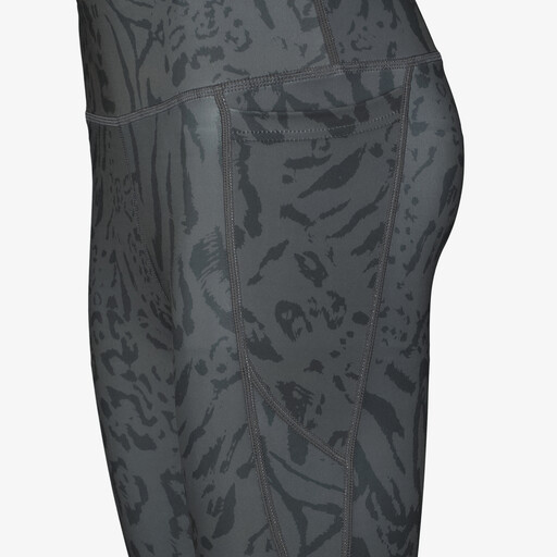 Dames sportlegging met panterprint zwart