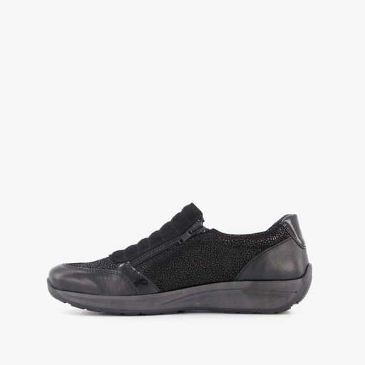 Leren dames sneakers zwart
