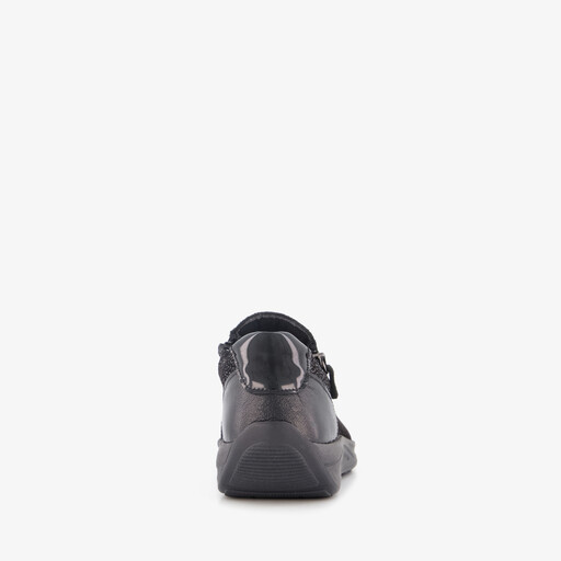 Leren dames sneakers zwart