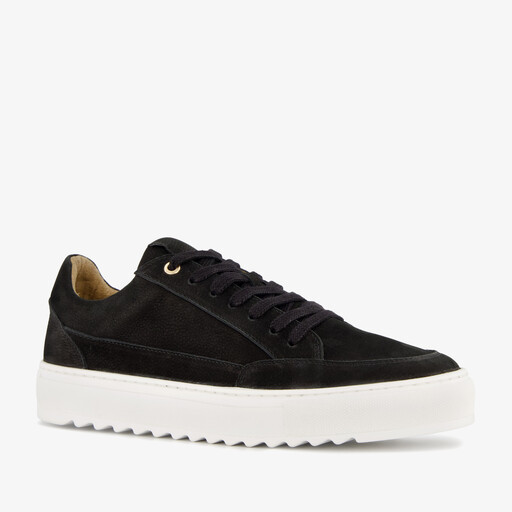 Leren heren sneakers zwart