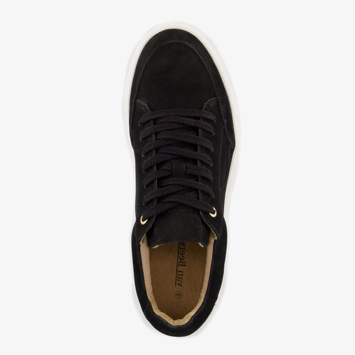 Leren heren sneakers zwart
